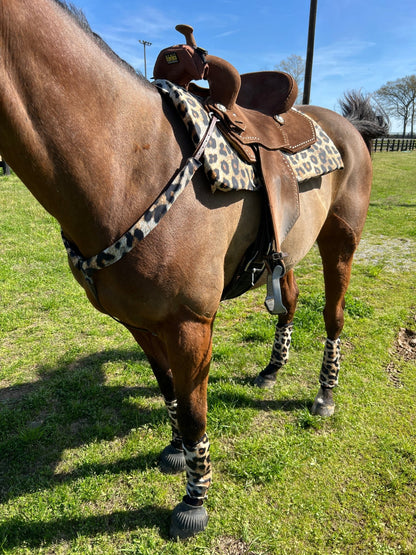 Leopard Print Velcro Sportboot Covers (Covers Only, sets of TWO) - Riverside Rodeo Shirts
