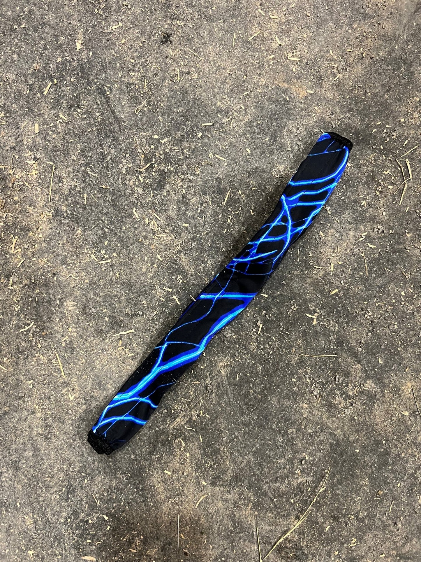 Neon Blue Lightning Print Browband or Noseband Cover (ONE Cover Only) - Riverside Rodeo Shirts