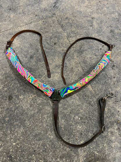 Neon Flux Print Breast Collar Cover (Covers ONLY) - Riverside Rodeo Shirts