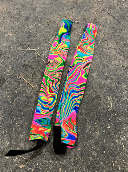 Neon Flux Print Breast Collar Cover (Covers ONLY) - Riverside Rodeo Shirts
