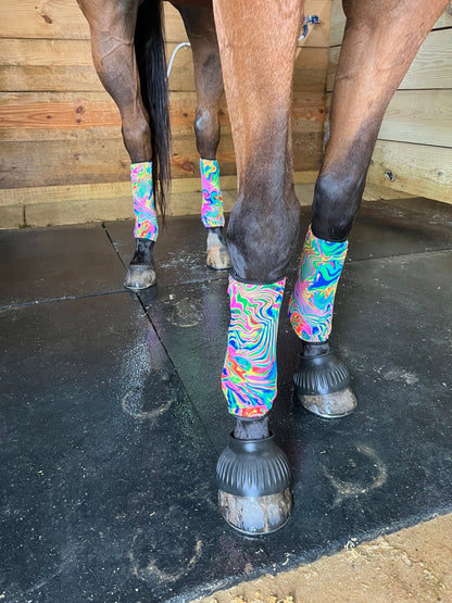 Neon Flux Print Velcro Sportboot Covers (Covers Only, set of TWO) - Riverside Rodeo Shirts