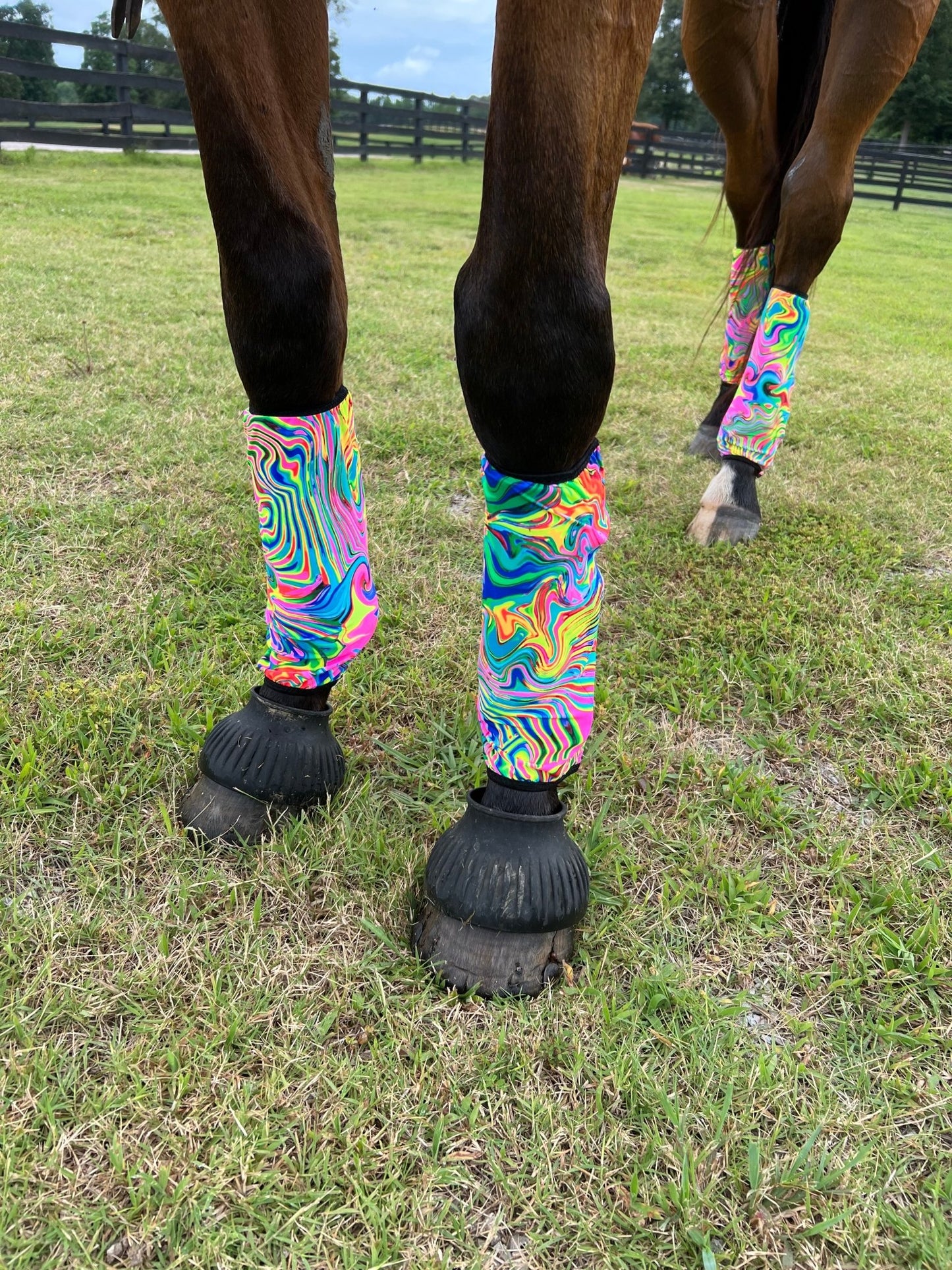 Neon Flux Print Velcro Sportboot Covers (Covers Only, set of TWO) - Riverside Rodeo Shirts