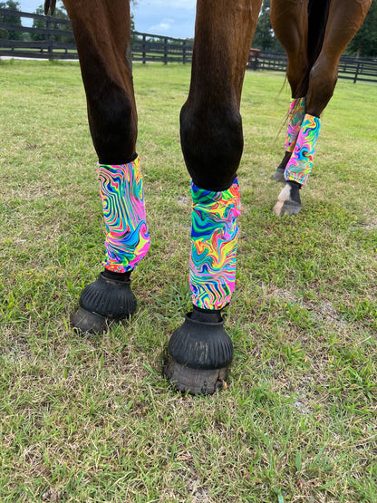 Neon Flux Print Velcro Sportboot Covers (Covers Only, set of TWO) - Riverside Rodeo Shirts