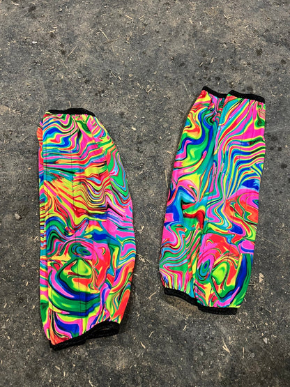 Neon Flux Print Velcro Sportboot Covers (Covers Only, set of TWO) - Riverside Rodeo Shirts