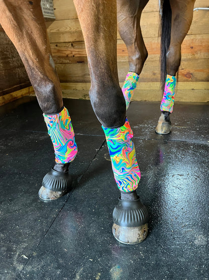 Neon Flux Print Velcro Sportboot Covers (Covers Only, set of TWO) - Riverside Rodeo Shirts