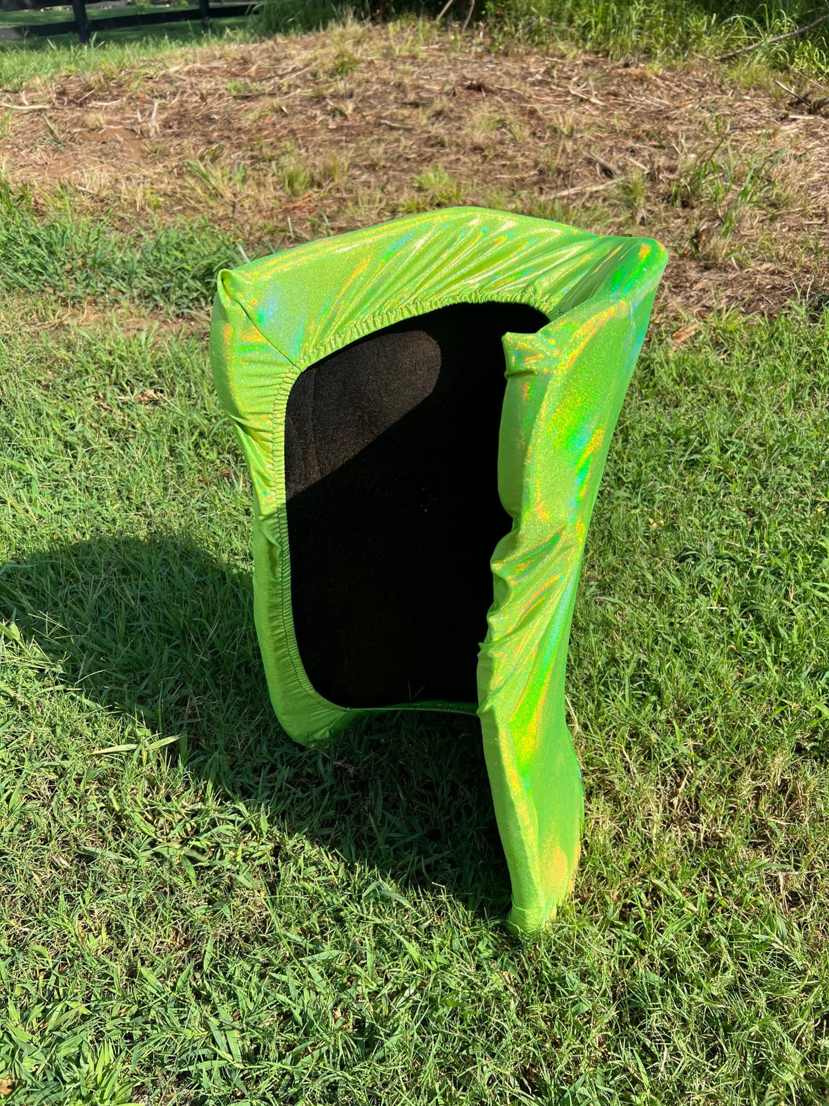 Neon Lime Green Holographic Western Saddle Pad COVER (Saddle Pad Cover Only) - Riverside Rodeo Shirts