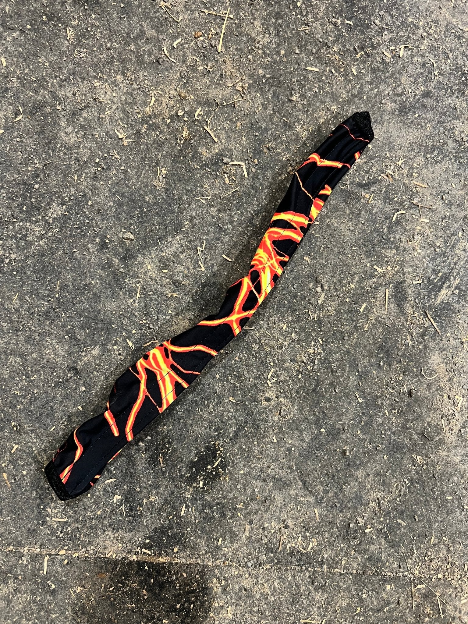 Neon Orange Lightning Print Browband or Noseband Cover (ONE Cover Only) - Riverside Rodeo Shirts