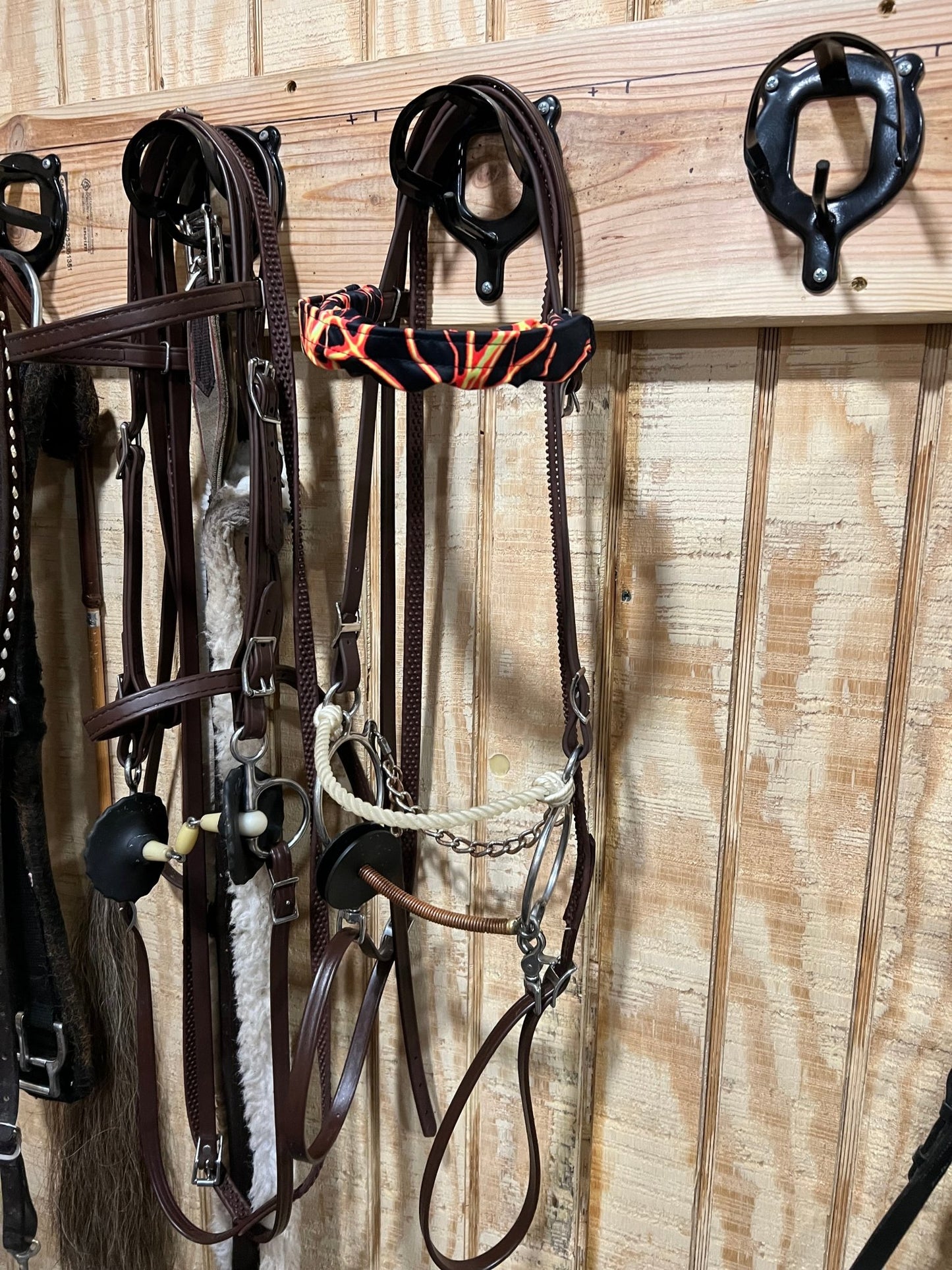 Neon Orange Lightning Print Browband or Noseband Cover (ONE Cover Only) - Riverside Rodeo Shirts