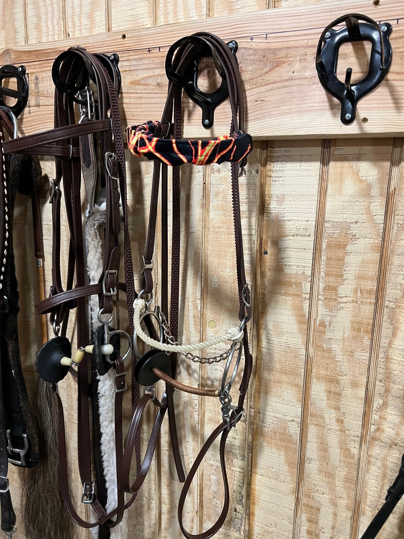 Neon Orange Lightning Print Browband or Noseband Cover (ONE Cover Only) - Riverside Rodeo Shirts