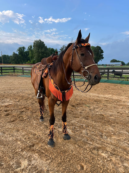 Neon Orange Lightning Velcro Sportboot Covers (Covers Only, set of TWO) - Riverside Rodeo Shirts