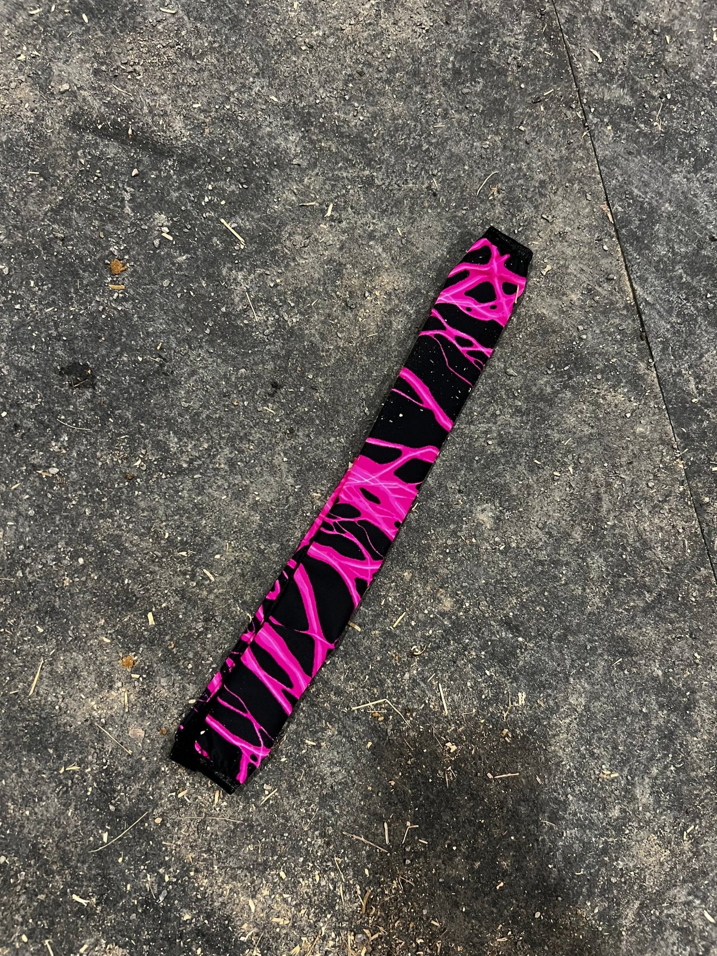 Neon Pink Lightning Print Browband or Noseband Cover (ONE Cover Only) - Riverside Rodeo Shirts