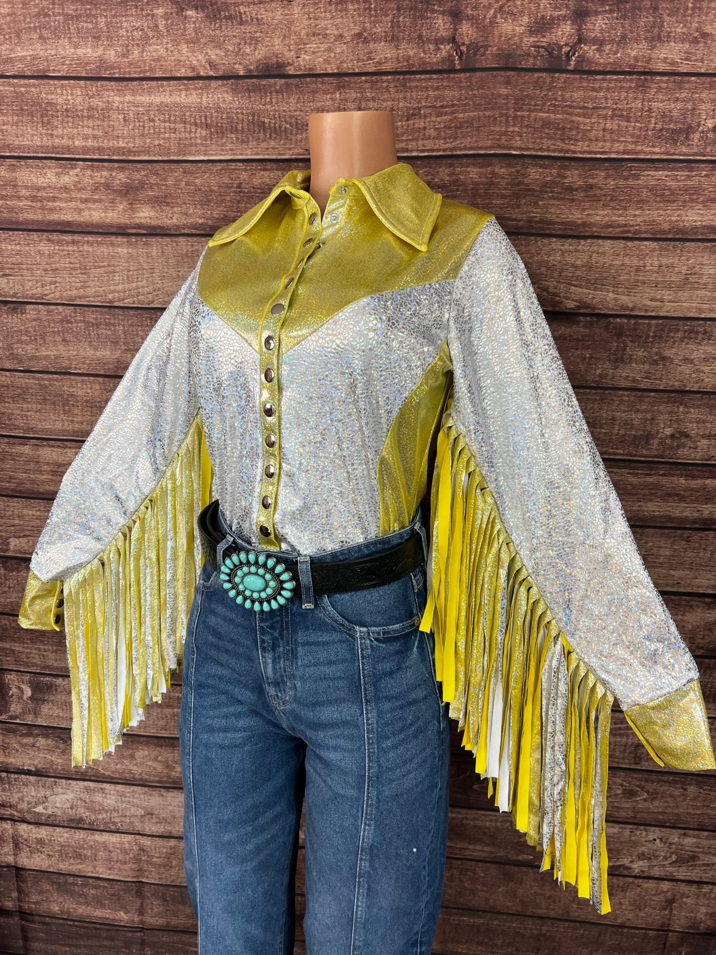 Ocala Snap Front Rodeo Shirt with Thunderbird Fringe - Riverside Rodeo Shirts