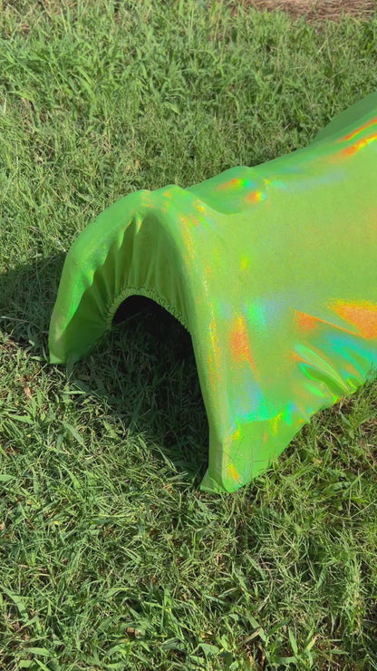 Neon Lime Green Holographic Western Saddle Pad COVER (Saddle Pad Cover Only)
