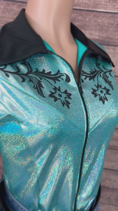 Desert Rose Rodeo Shirt in Seafoam