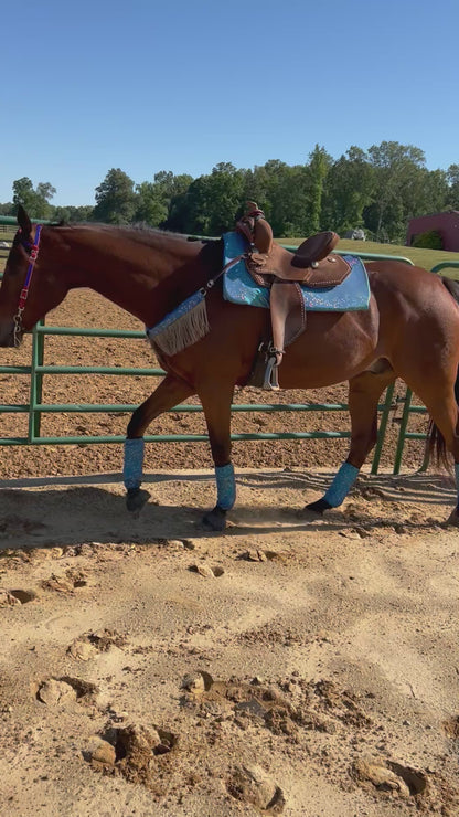 Western Saddle Pad COVER in Stardust (Saddle Pad Cover Only)