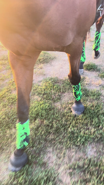 Neon Green Lightning Velcro Sportboot Covers (Covers Only, set of TWO)