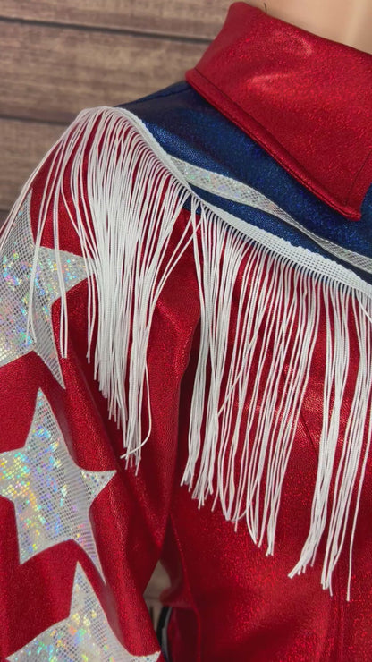 Galveston 2.0 Snap Front Rodeo Shirt with Front and Back Yoke Fringe