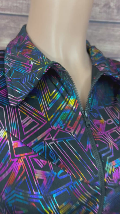 Cyberspace Zipper Front Rodeo Shirt