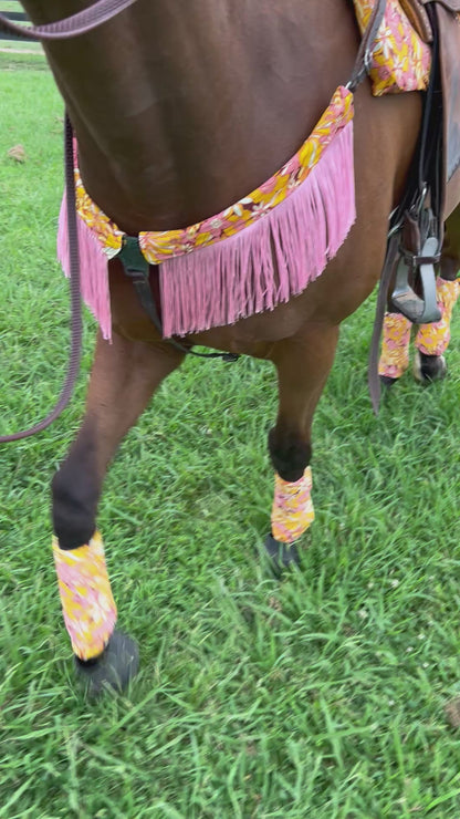 What The Floral Print Browband or Noseband Cover (ONE Cover Only)