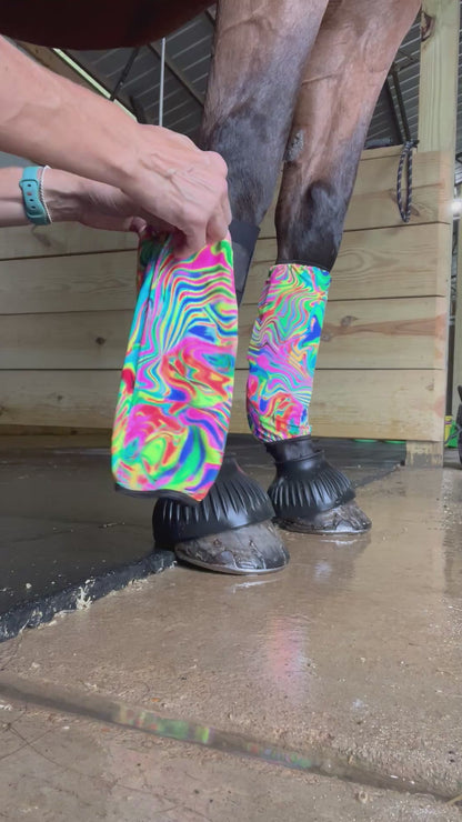 Neon Flux Print Velcro Sportboot Covers (Covers Only, set of TWO)