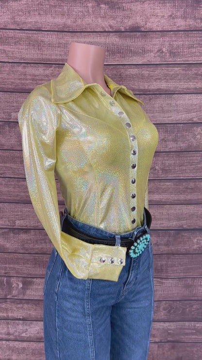Lemon Ice Snap Front Rodeo Shirt