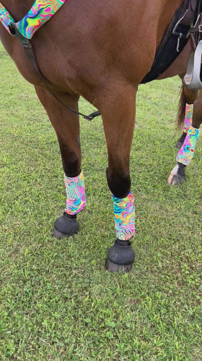Neon Flux Print Velcro Sportboot Covers (Covers Only, set of TWO)
