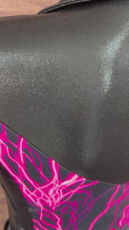 Neon Pink Lightning Rodeo Shirt