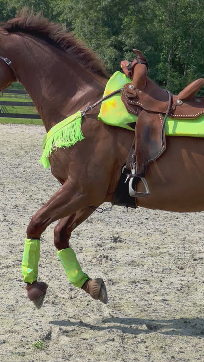 Neon Lime Green Holographic Western Saddle Pad COVER (Saddle Pad Cover Only)