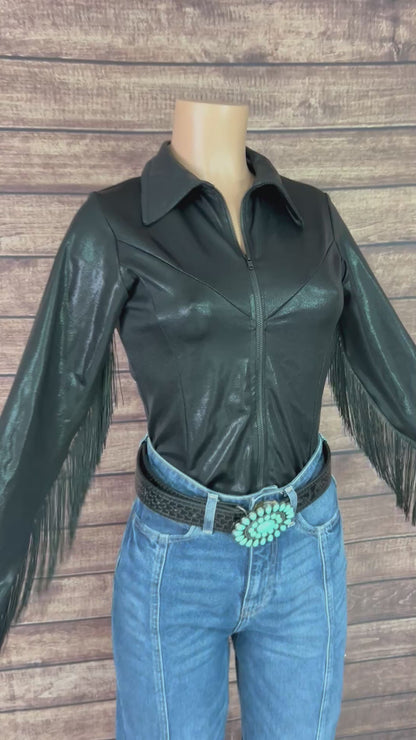 Ready To Ship MEDIUM Obsidian Outlaw Rodeo Shirt