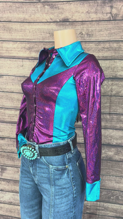 Sedona Snap Front Rodeo Shirt with Yoke Fringe