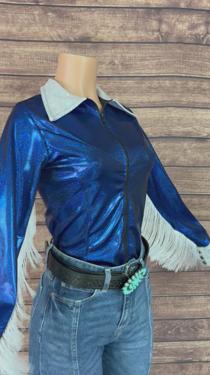 Blue Jewel Rodeo Shirt