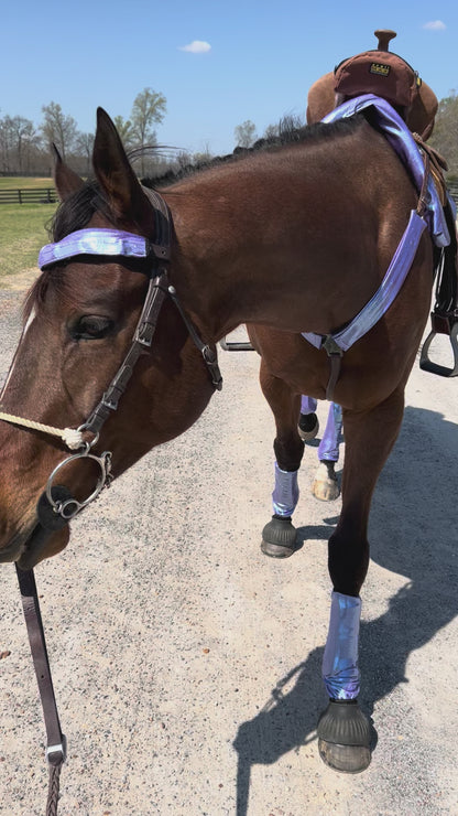 Lavender Ice Browband or Noseband Cover (ONE Cover Only)