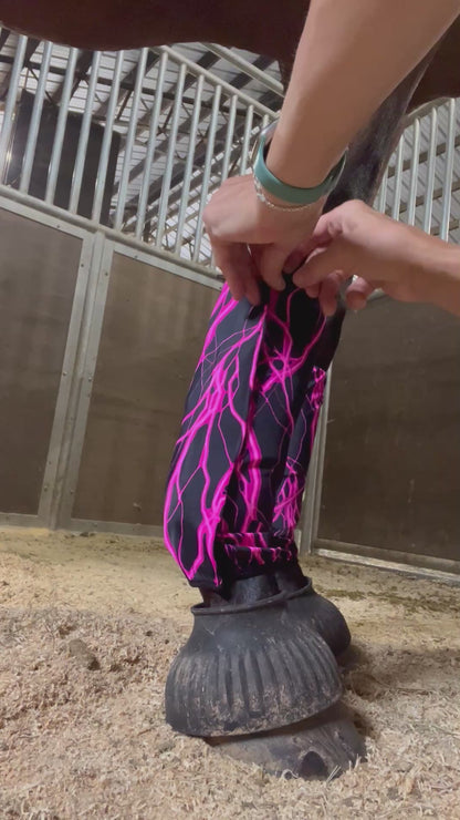 Neon Pink Lightning Velcro Sportboot Covers (Covers Only, set of TWO)