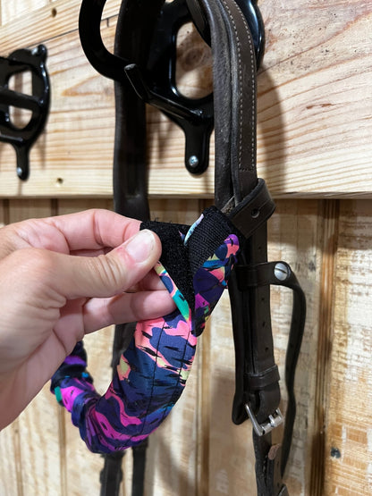 Rainbow Leopard Browband or Noseband Cover (ONE Cover Only) - Riverside Rodeo Shirts