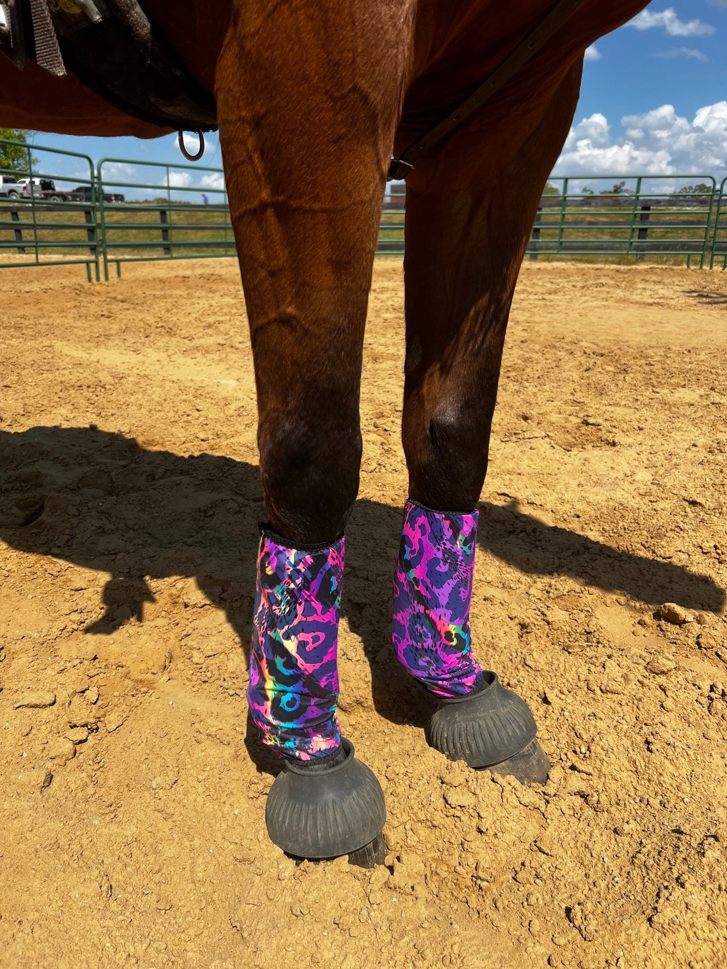 Rainbow Leopard Velcro Sportboot Covers (Covers Only, sets of TWO) - Riverside Rodeo Shirts