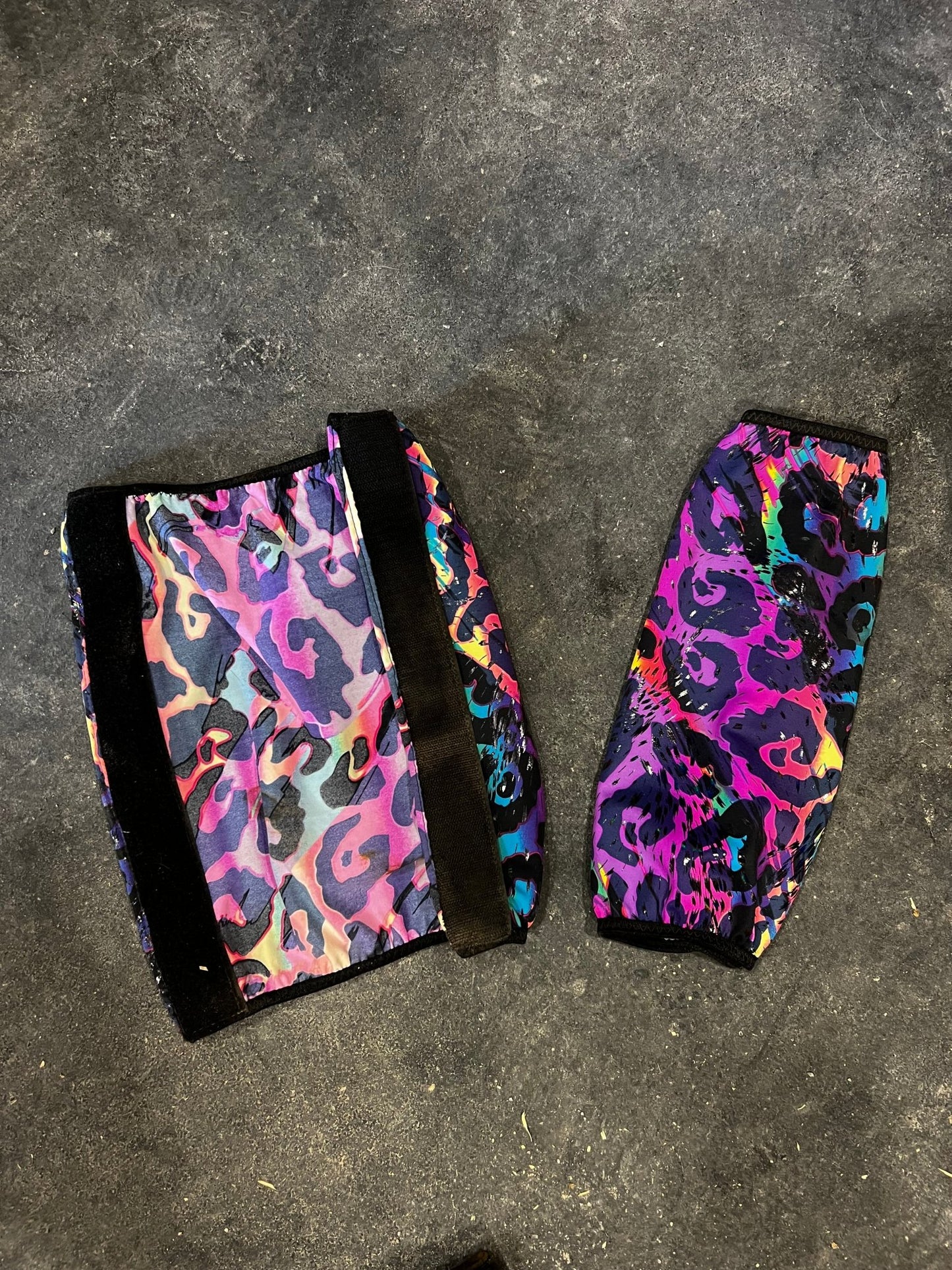 Rainbow Leopard Velcro Sportboot Covers (Covers Only, sets of TWO) - Riverside Rodeo Shirts