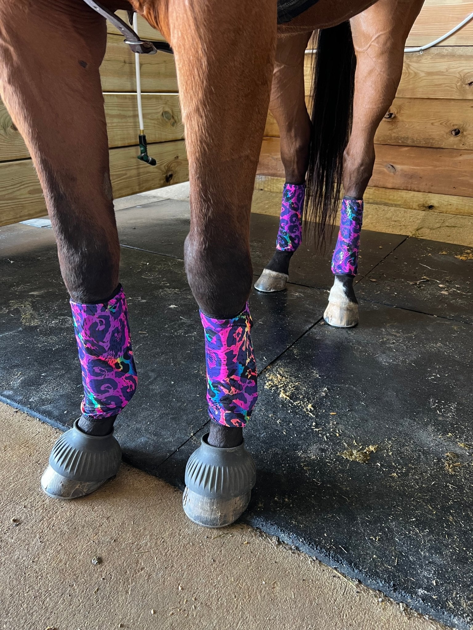 Rainbow Leopard Velcro Sportboot Covers (Covers Only, sets of TWO) - Riverside Rodeo Shirts