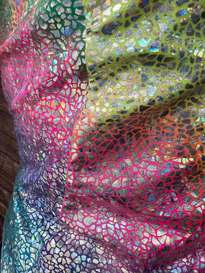 Rainbow Shattered Glass Snap Front Western Vest - Riverside Rodeo Shirts