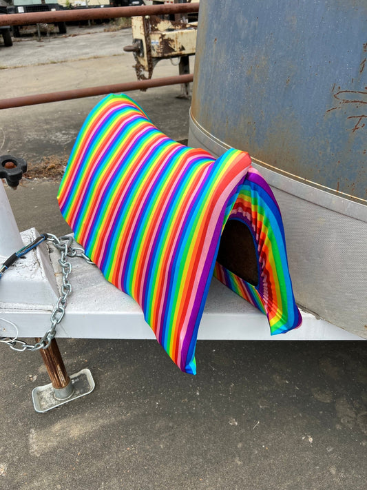 Rainbow Stripe Western Saddle Pad COVER (Saddle Pad Cover Only) - Riverside Rodeo Shirts