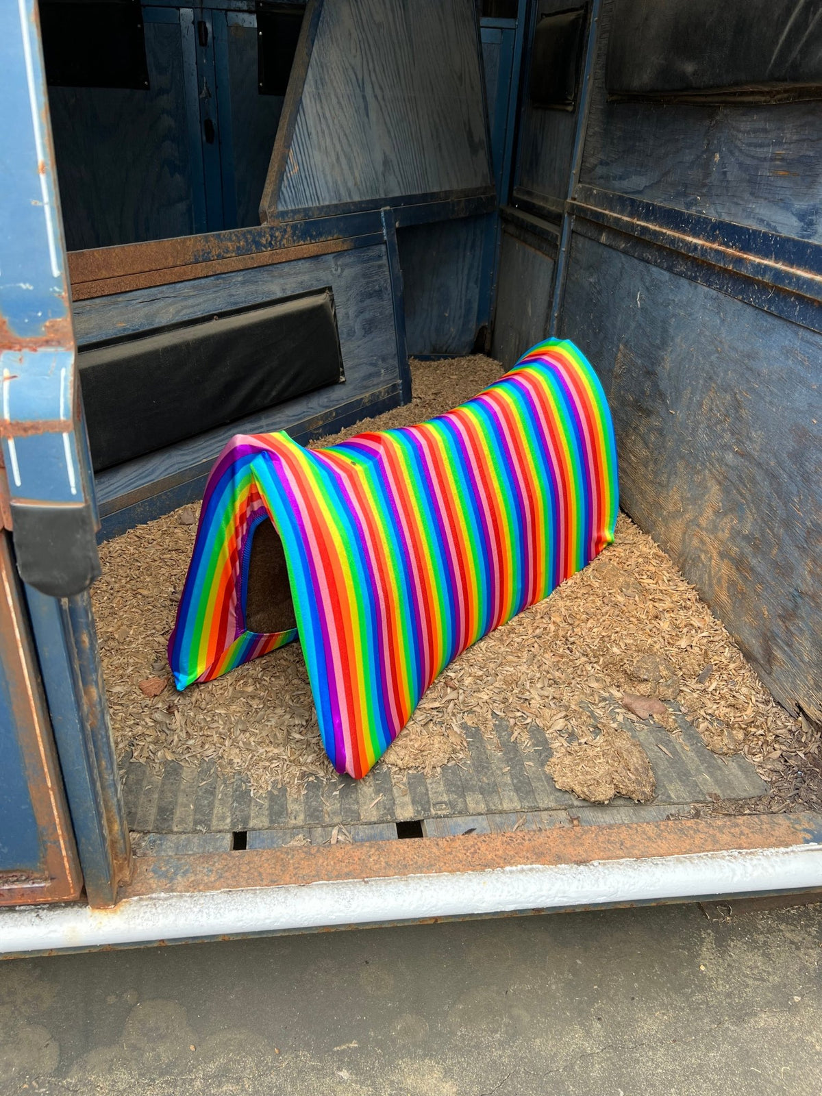 Rainbow Stripe Western Saddle Pad COVER (Saddle Pad Cover Only) - Riverside Rodeo Shirts