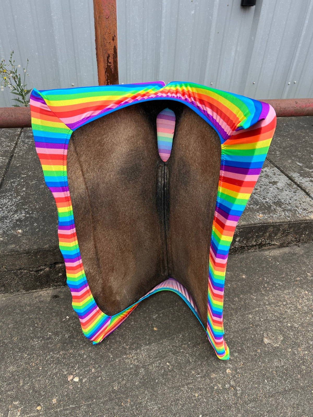 Rainbow Stripe Western Saddle Pad COVER (Saddle Pad Cover Only) - Riverside Rodeo Shirts