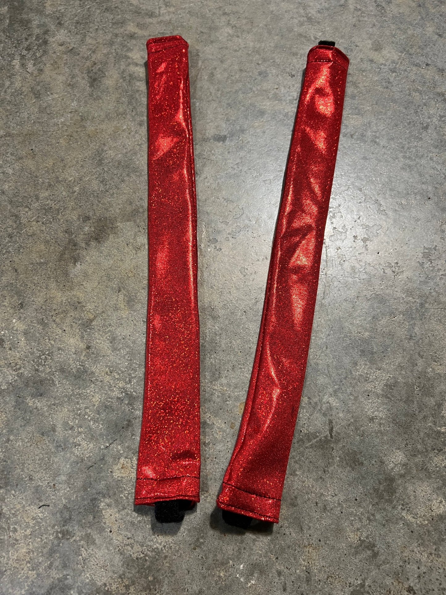 Red Sparkly Jewel Breast Collar Cover (Covers ONLY) - Riverside Rodeo Shirts