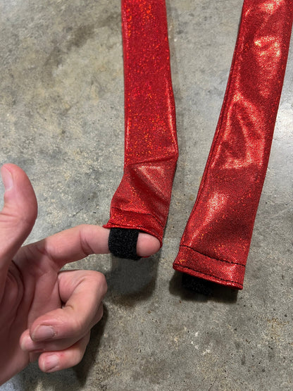 Red Sparkly Jewel Breast Collar Cover (Covers ONLY) - Riverside Rodeo Shirts