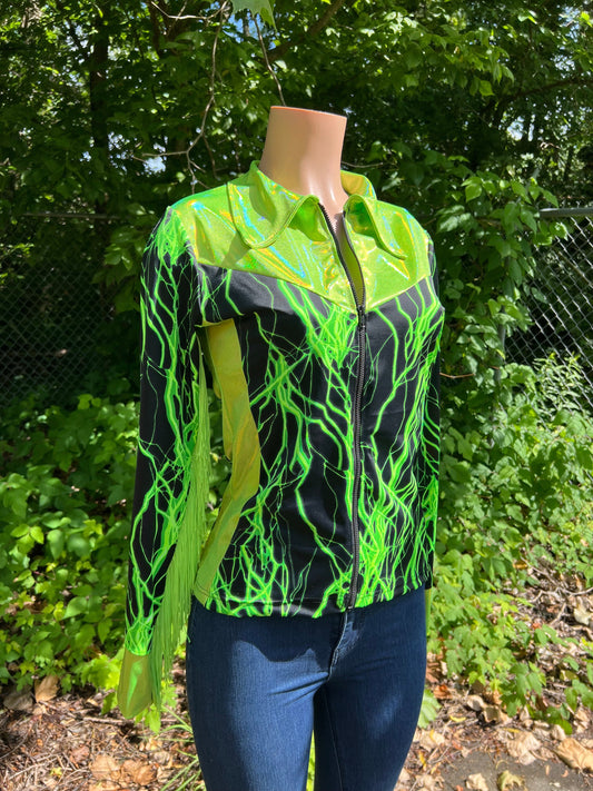 Green Lightning Rodeo Shirt - Riverside Rodeo Shirts