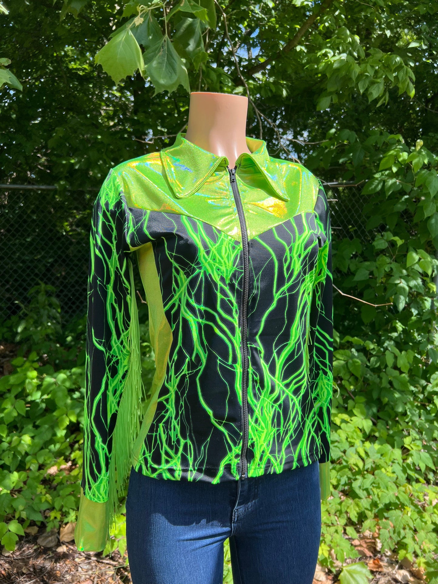 Green Lightning Rodeo Shirt - Riverside Rodeo Shirts