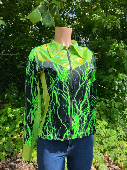 Green Lightning Rodeo Shirt - Riverside Rodeo Shirts