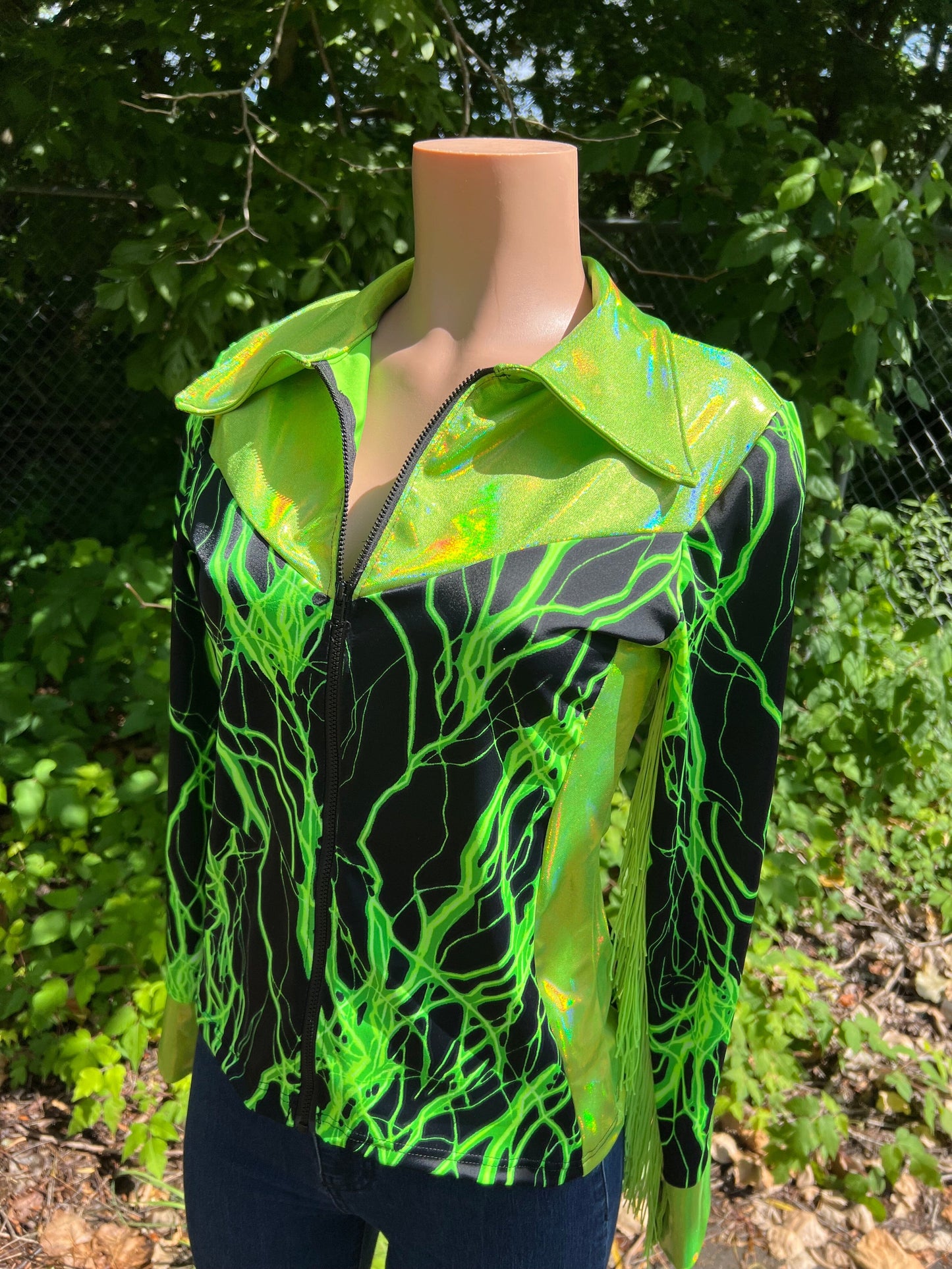 Green Lightning Rodeo Shirt - Riverside Rodeo Shirts