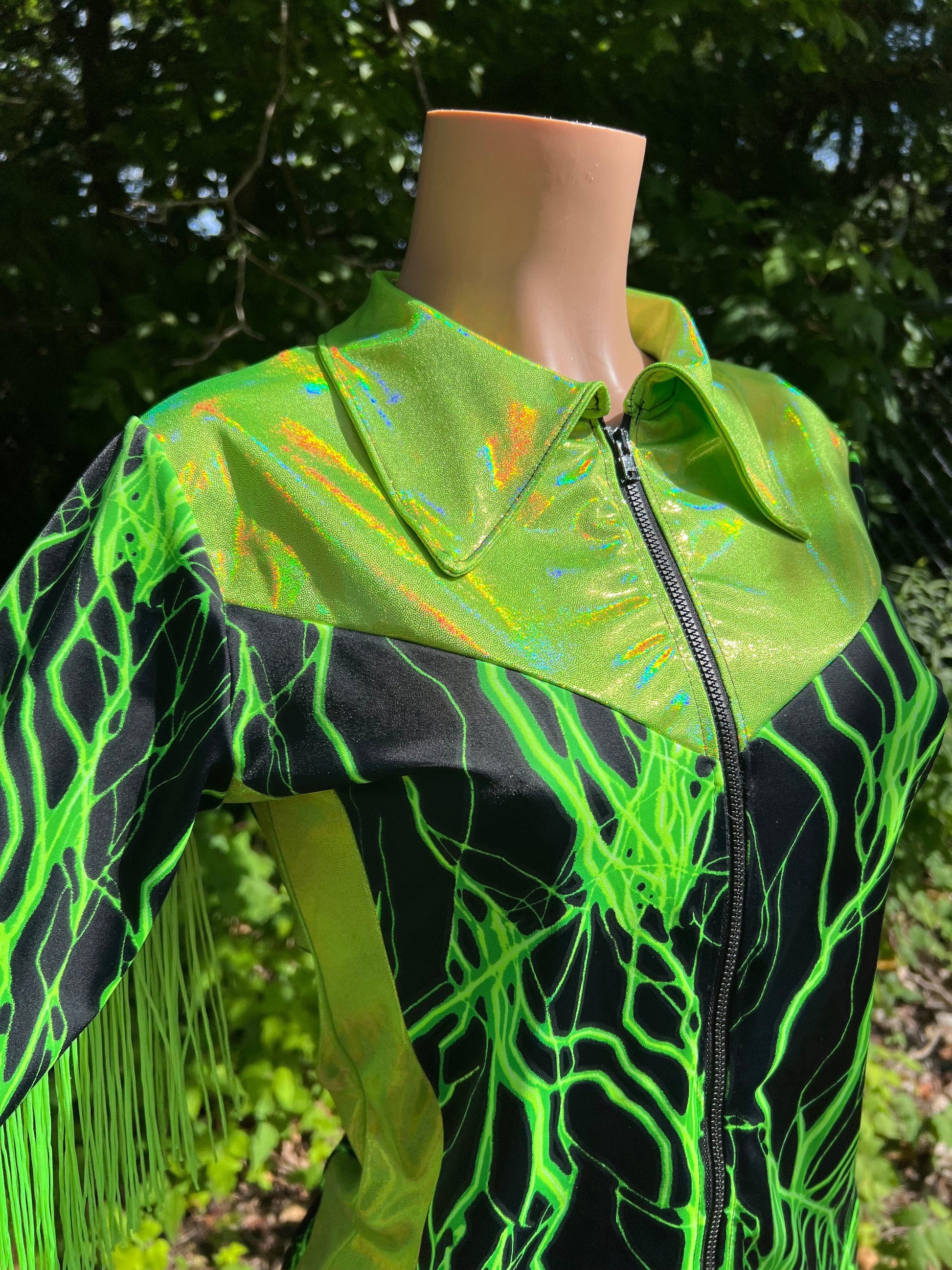 Green Lightning Rodeo Shirt - Riverside Rodeo Shirts