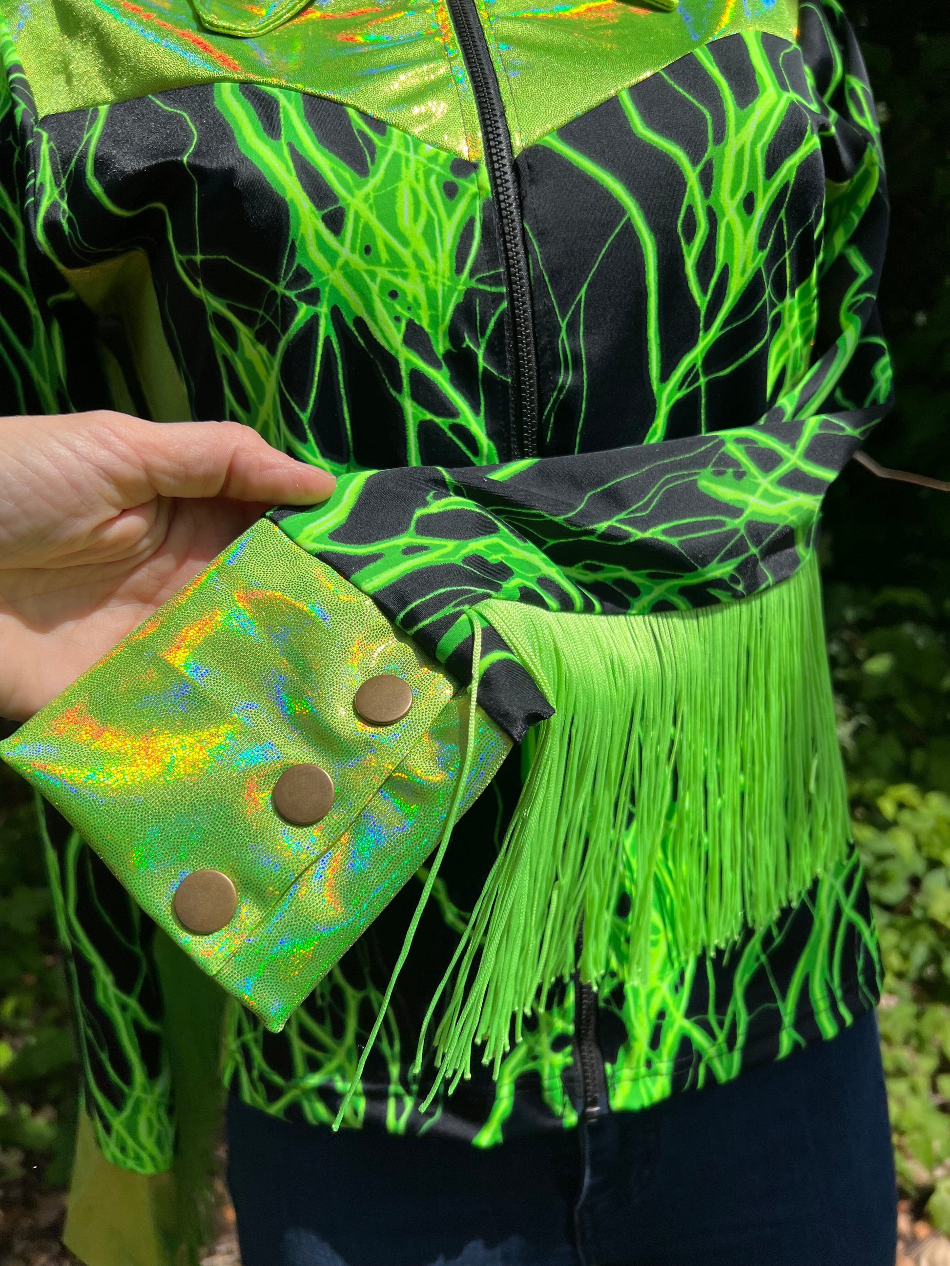 Green Lightning Rodeo Shirt - Riverside Rodeo Shirts