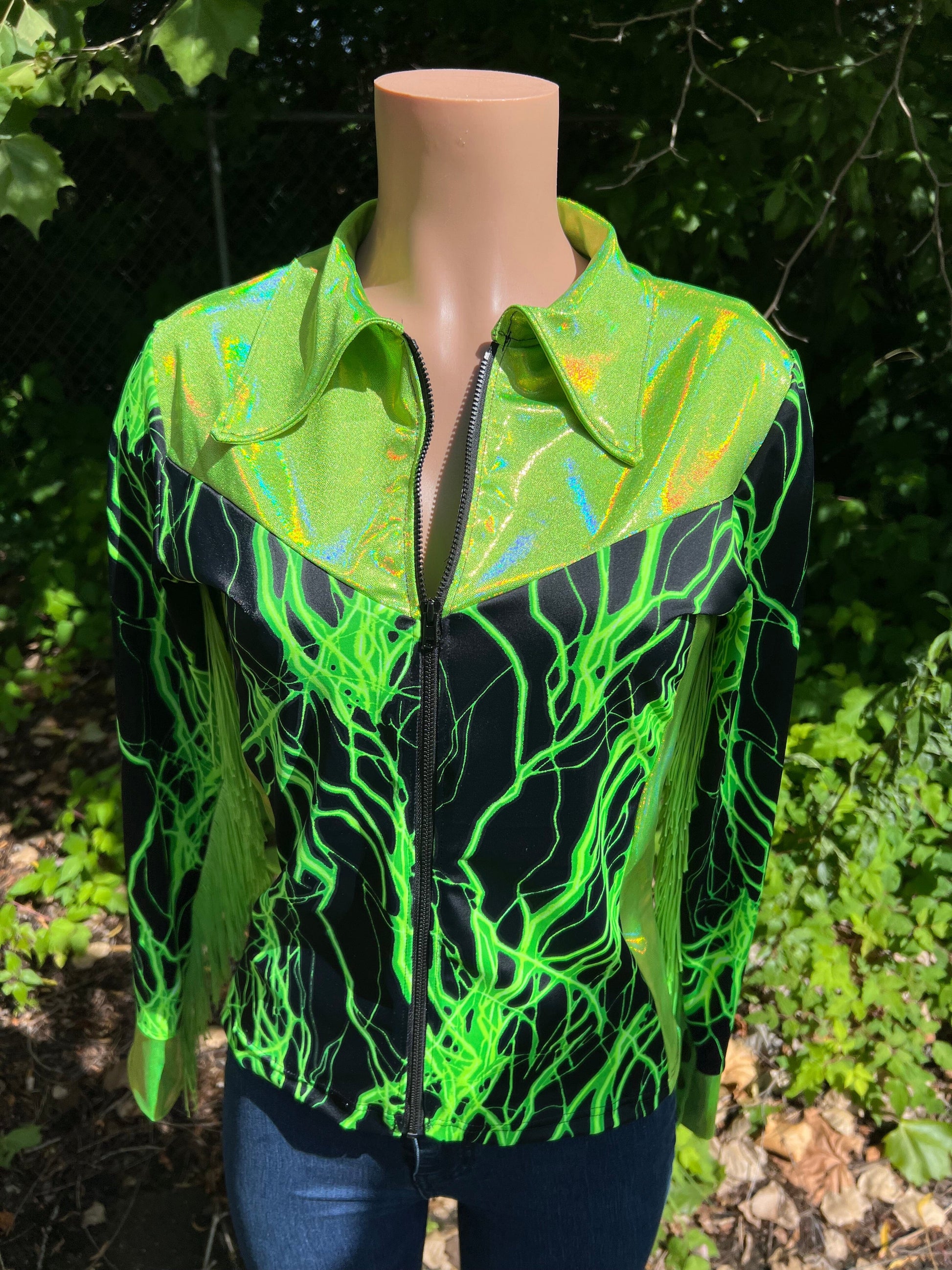 Green Lightning Rodeo Shirt - Riverside Rodeo Shirts